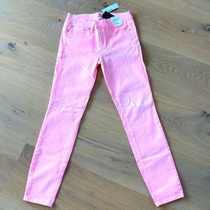J Crew pink toothpick jeans! Never been worn with tags attached!